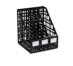 Вертикальный накопитель Стамм, 4 отдела, размеры 245х250х295мм, цвет черный