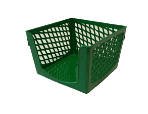 Пластбокс для бумажного блока 9*9*7 см, материал пластик, цвет зелёный