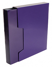 Папка 100 файлов, размер310х240х45мм толщина 700мкм, в коробе, Бюрократ DeLuxe DLVBOX100BBERRY, цвет черничный