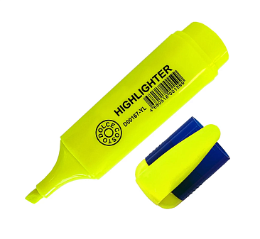 Маркер текстовыделитель DOLCE COSTO, скошенный наконечник, толщина линии от 1 до 5 мм, цвет желтый