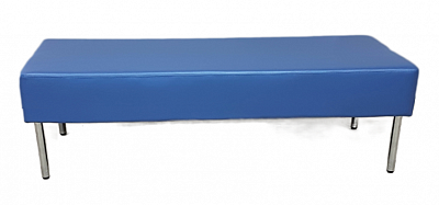 Банкетка  МС  3-местный модульная серия, экокожа цвет: синий  1530х630х450 мм (ШхГхВ), без спинки и полдокотников 