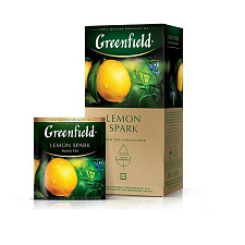 Чай "Greenfield "Lemon Spark" черный 25 пакетиков с ярлычком по 1,5г в саше