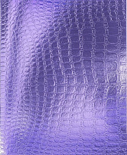 Тетрадь 48 листов А5 в клетку на скобе "Metallic Фиолетовый", обложка бумвинил, тиснение Croco, Хатбер