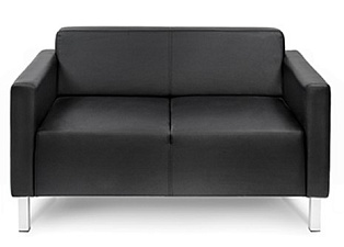 Диван Евро 2-местный экокожа черный P2 Euroline 9100 (1 категория). Размер (ШхГхВ): 1220х770х700 мм.