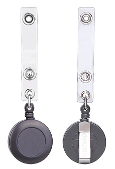 Держатель петелька  для бейджа Deli 8309GREY 80см, , клип, цвет серый