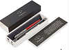 Роллер PARKER Jotter Core T-63 Kensington Red CT M, корпус нержавеющая сталь/лак/пластик, стержень черный, в подарочной упаковке