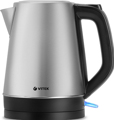 Чайник металл Vitek VT-7040   объем 1,7 л, мощность 2200 Вт,  черный корпус из нержавеющей стали