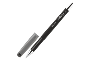 Ручка шариковая Lamark Evolution, масляный черный стержень, 0,7 мм, черный корпус, покрытие Soft touch