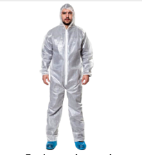 Комбинезон  одноразовый "Каспер"  с капюшоном на молнии  размер XL, плотность 60 г/м, влагоустойчивый