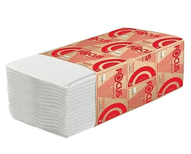 Полотенца бумажные Z-типа 3-х слойные 125 листов в упаковке Размер  24×21.5 Focus Premium Z-fold towel. плотность 55 гр./м2
