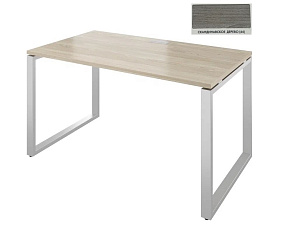 Атлон Скандинавское дерево Стол прямой на металлокаркасе АТЛ02. Размер (ШхГхВ): 1400х800х750 мм. ЛДСП 25 мм.(MON.БОО.ОСЗ-80К+MON.БМ.КТ-140+АТЛ02_1) ЗАКАЗНАЯ ПОЗИЦИЯ 