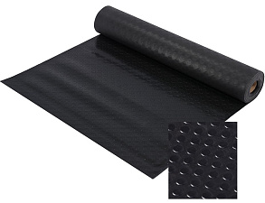 Коврик дорожка "VORTEX Пятачки" ширина 90см противоскользящий. ПВХ, цвет черный/рулон 10 м/ Цена за метр