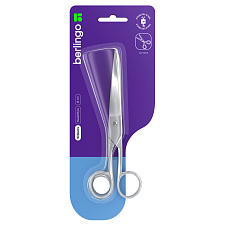 Ножницы 180 мм "Berlingo", "Steel&Style" цельнометаллические, для работы с бумагой, картоном, тканью и пленкой