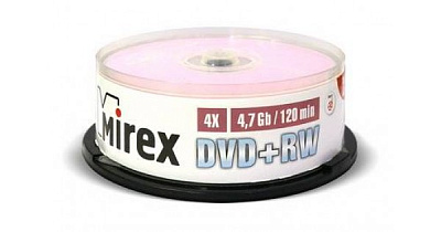 Диск DVD+RW 50шт/уп 4,7Gb 4х Cake Box Mirex