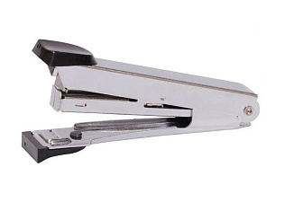 Степлер №10 "DOLCE COSTO" до 12 листов, закрытый тип сшивания, антистеплер, корпус металл/пластик, цвет хром/черный