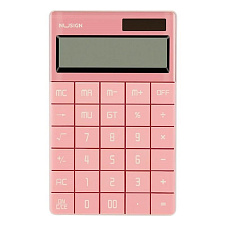 Калькулятор Deli 12 разряд. NuSign ENS041-hink 165х103х15мм, бухгалтерский, настольный, розовый