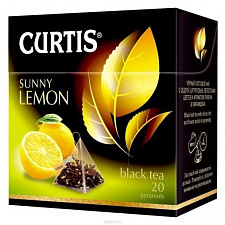 Чай "Curtis "Sunny Lemon" черный со вкусом лимона, 20 пирамидок по 1.7гр