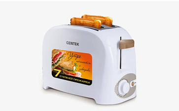 Тостер CENTEK CT-1420 мощность 750 Вт, цвет белый