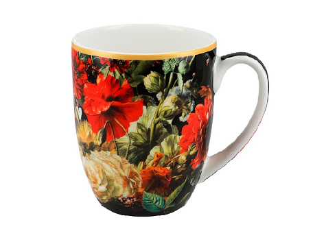 Кружка Carmani Натюрморт с маками, Х. Рейкерс, 400 мл материал: костяной фарфор. цвет мультиколор