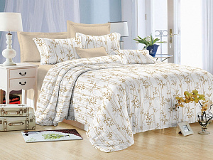 Комплект постельного белья Семейный Микросатин Satin Collection "Дарья" Простыня 220х240 см, пододеяльник 143х215 см -2 шт, наволочка 70х70 см- 2шт 