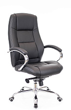 Кресло Everprof Kron M. Обивка -  экокожа, цвет черный, Хромированная крестовина. Механизм мультиблок. Нагрузка: до 120 кг.