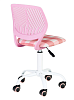 Кресло детское UTFC C-01, пластиковая эргономичная спинка. Сиденье ткань цвет розовый. Металлическая крестовина окрашенная в белый цвет. Механизм Пиастра. Нагрузка до 80 кг.