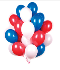 Шар воздушный латексный "Триколор" набор  30шт /уп, 12 дюймов 