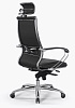 Кресло Samurai KL-2. Обивка - перфорированная экокожа, цвет черный. Съемный 3D подголовник. Хромированная крестовина. Синхромеханизм. Нагрузка до 150 кг.