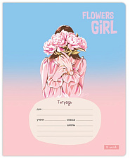 Тетрадь 18 листов А5 в клетку на скобе BG "Mix-12. Девочки" обложка мелованный картон, 12 дизайнов