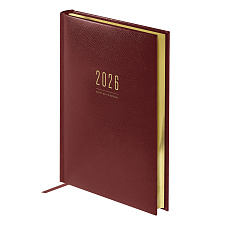 Ежедневник А4 датированный 2026 BG "Dallas. Brown" 176 листов в линию, искусственная кожа, размер 205*290 мм, ляссе, цвет коричневый