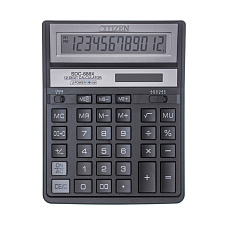 Калькулятор настольный 12 разрядов Citizen SDC-888XBK, черный, размер 158х203х31мм
