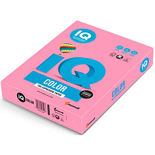 Бумага ЦО IQ COLOR формат А-4, плотность 80г/м2, 500 листов, пастель, цвет розовый PI25