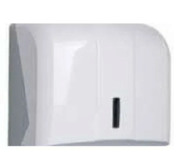 Полотенцедержатель для листовых полотенец V- сложения БС-1-VБ/K4, рассчитан на 1-у упаковку полотенец, ударопрочный пластик, пластиковый замок, размеры: 270x270x150 мм, цвет белый