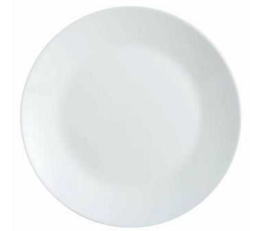 Тарелка десертная Arcopal Zelie Зели, диаметр 18см, белое ударопрочное стекло, цвет белый, гладкая