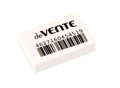 Ластик deVENTE Box прямоугольный, из синтетического каучука, 30х20х7мм, белый