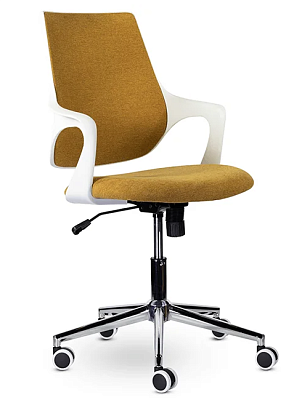 ОБНОВЛЕНИЕ КОЛЛЕКЦИИ. ГОРЯЩАЯ ЦЕНА! Кресло М-804 Ситро PL MT01-4/MT70-13. Обивка - ткань, цвет оранжевый. Пластиковые белые подлокотники. Хромированная крестовина. Механизм Топ-ган. Нагрузка до 120 кг.