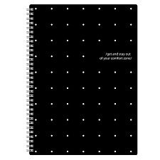 Тетрадь  96 листов   клетка спираль Comfort обложка мелованный картон, черный