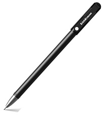Ручка гелевая ErichKrause G-Soft, черный стержень, 0,38 мм, корпус черный Soft-touch, металлизированный наконечник