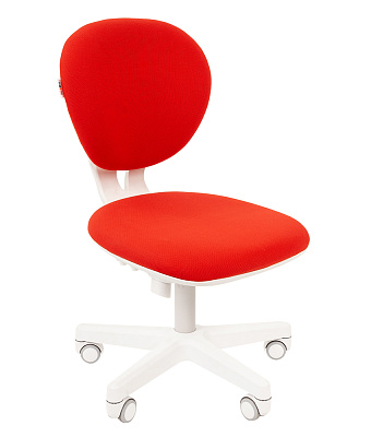 ОБНОВЛЕНИЕ КОЛЛЕКЦИИ. ГОРЯЩАЯ ЦЕНА! Кресло детское CHAIRMAN Kids 108 обивка - красная ткань. Пластиковая белая крестовина. Механизм Пиастра. Нагрузка до 60 кг.