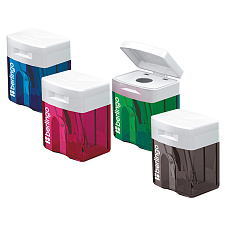 Точилка Berlingo "Perfect" ,1 отверстие с контейнером, пластиковый корпус, цвет ассорти