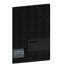 Папка на резинке Berlingo DoubleBlack пластиковая, А4, корешок шириной 32 мм, толщина 600 мкр, цвет черный