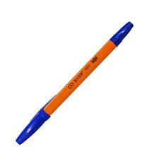 Ручка шариковая Basir "МС-051", синий стержень, 0,5 мм, жёлтый корпус с синим колпачком