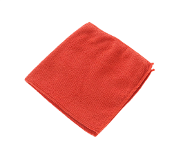 Салфетка из микрофибры 30х30 см универсальная  1 шт/уп, плотность 190гр/м2, оверлок, цвет красный