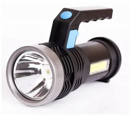 Фонарь "Ultraflash LED53765 " аккумуляторный светодиодный, черный, мощность 3Вт, встроенное зарядное устройство