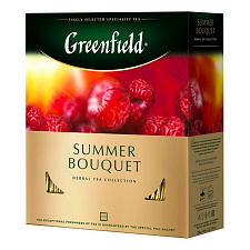 Чай "Greenfield "Summer Bouquet" фруктовый 100 пакетиков с ярлычком по 2г в саше