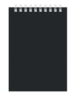 Блокнот формат А-6, 60 листов BG "Для конференций", блок в клетку, на спирали, обложка мелованный картон, цвет черный