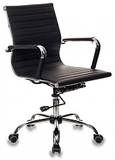 ОБНОВЛЕНИЕ КОЛЛЕКЦИИ. ГОРЯЩАЯ ЦЕНА! Кресло CH-883-LOW. Обивка - экокожа, цвет черный. Хромированные подлокотники с накладками из экокожи. Хромированная крестовина. Механизм Топ-ган. Нагрузка до 120 кг.
