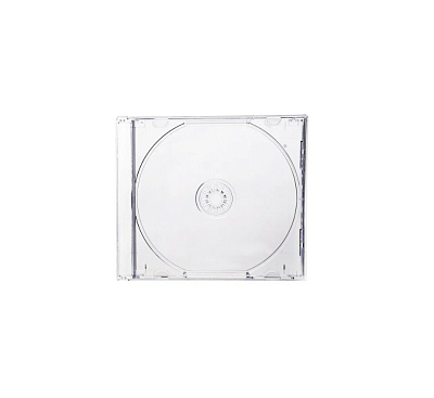 Бокс коробка для СD на 1 диск CD/DVD, 10мм прозрачный 