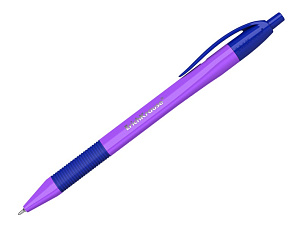 Ручка шариковая автоматическая ErichKrause U-209 Neon Matic&Grip, Ultra Glide Technology, синий стержень, 1,0 мм, треугольный корпус ассорти, одноразовая 