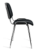 Стул VISI (ИЗО) хромированная рама. Обивка - черная ткань. Нагрузка до 120 кг.